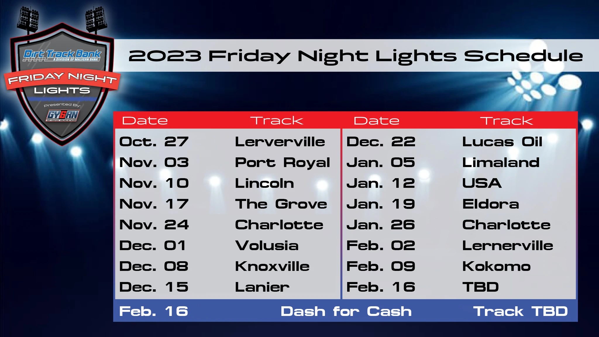 Friday Night Lights Schedule