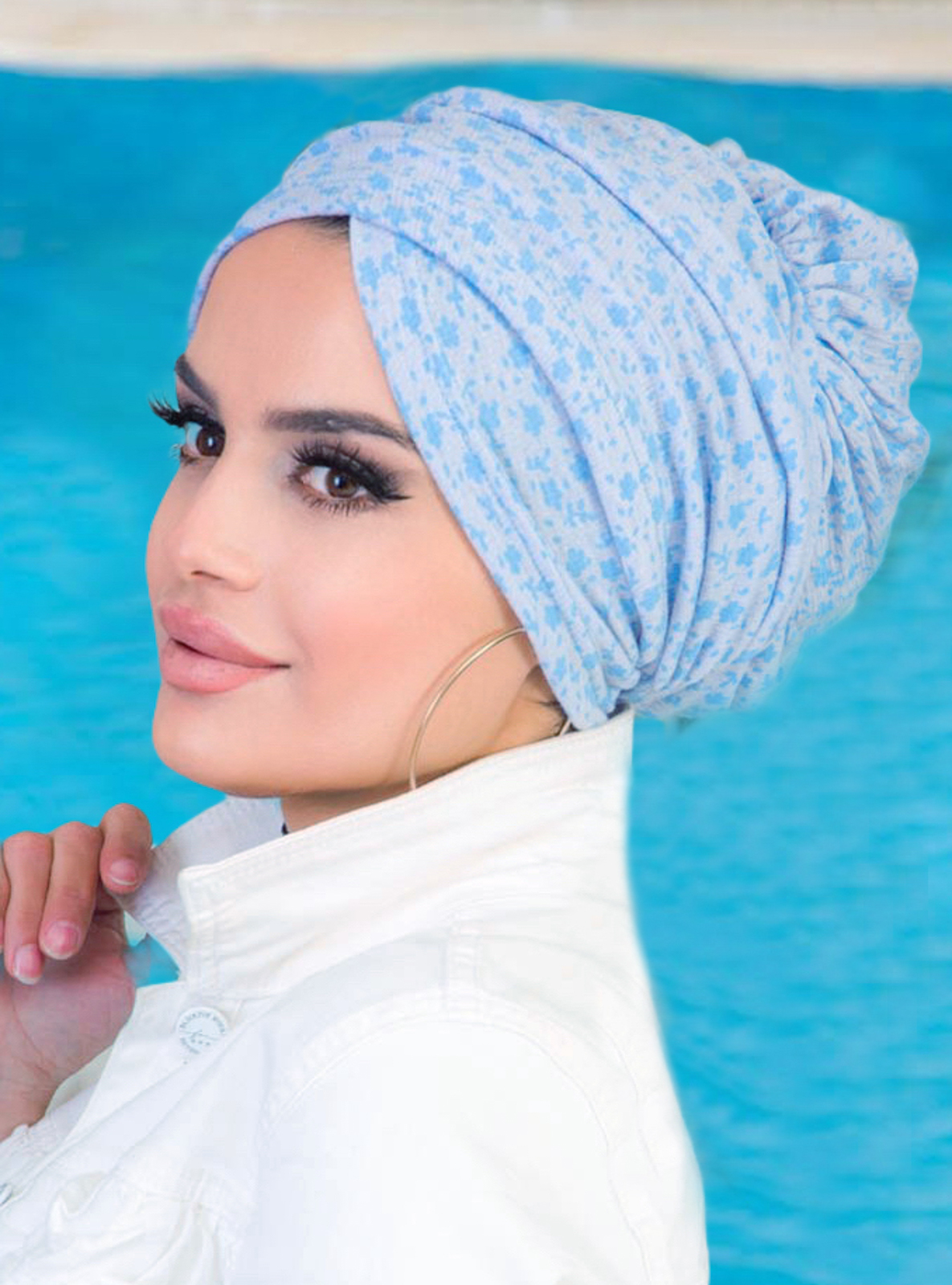 Blue Swim Hijab