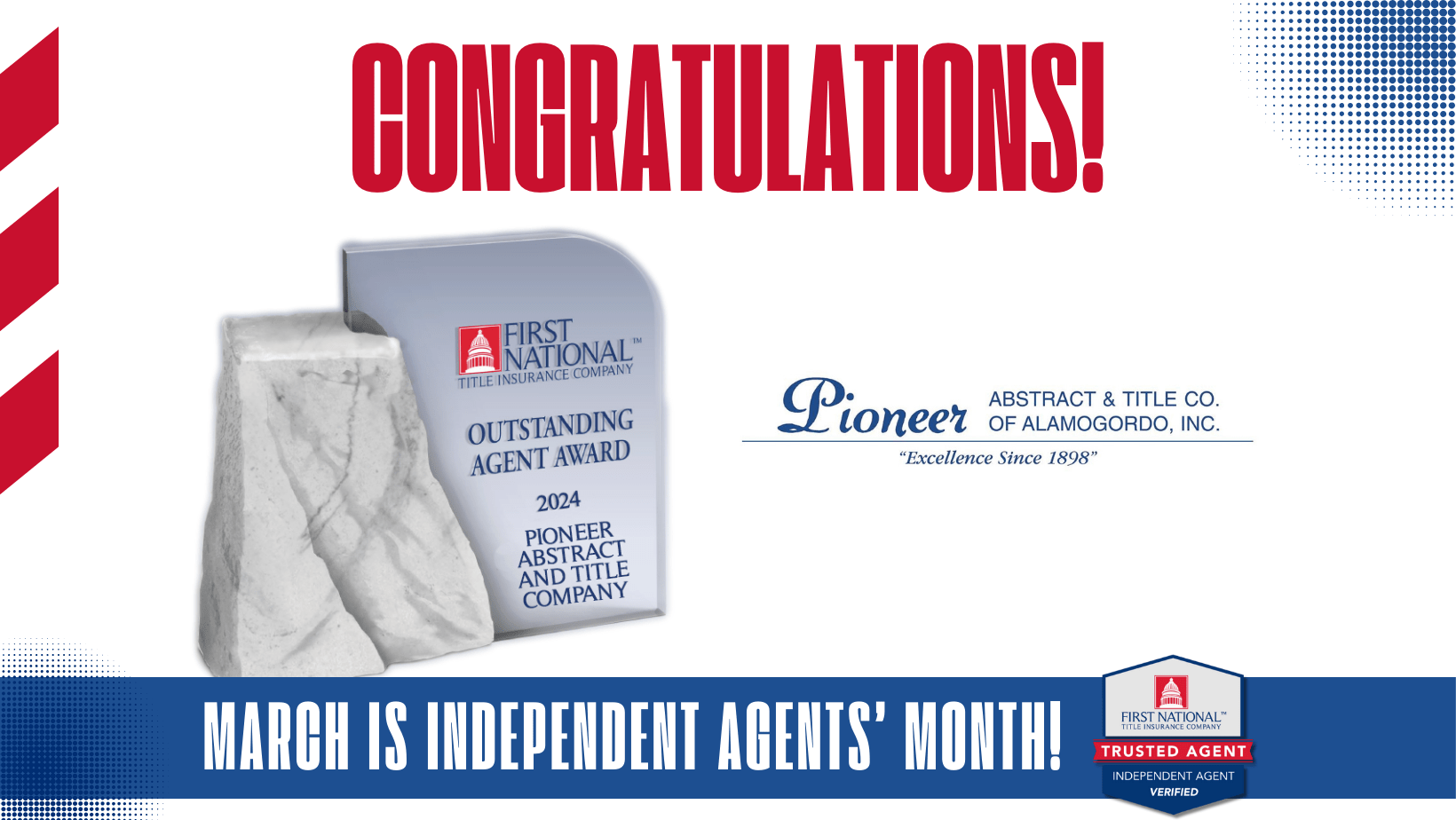 Independent Agents’ Month Outstanding Agent Award Winner Pioneer
