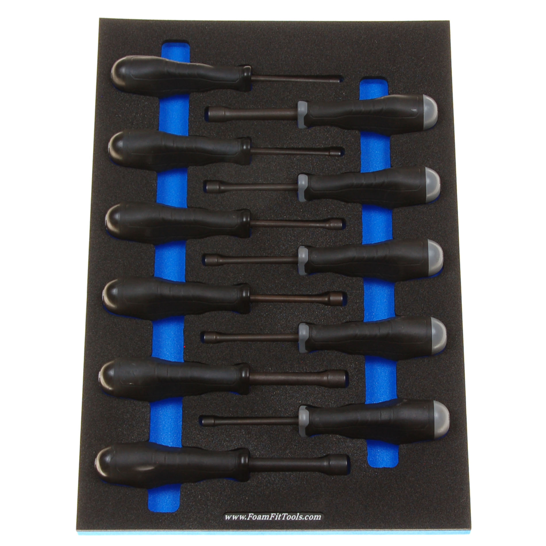 Foam Organizers for Shadowing Nut Drivers