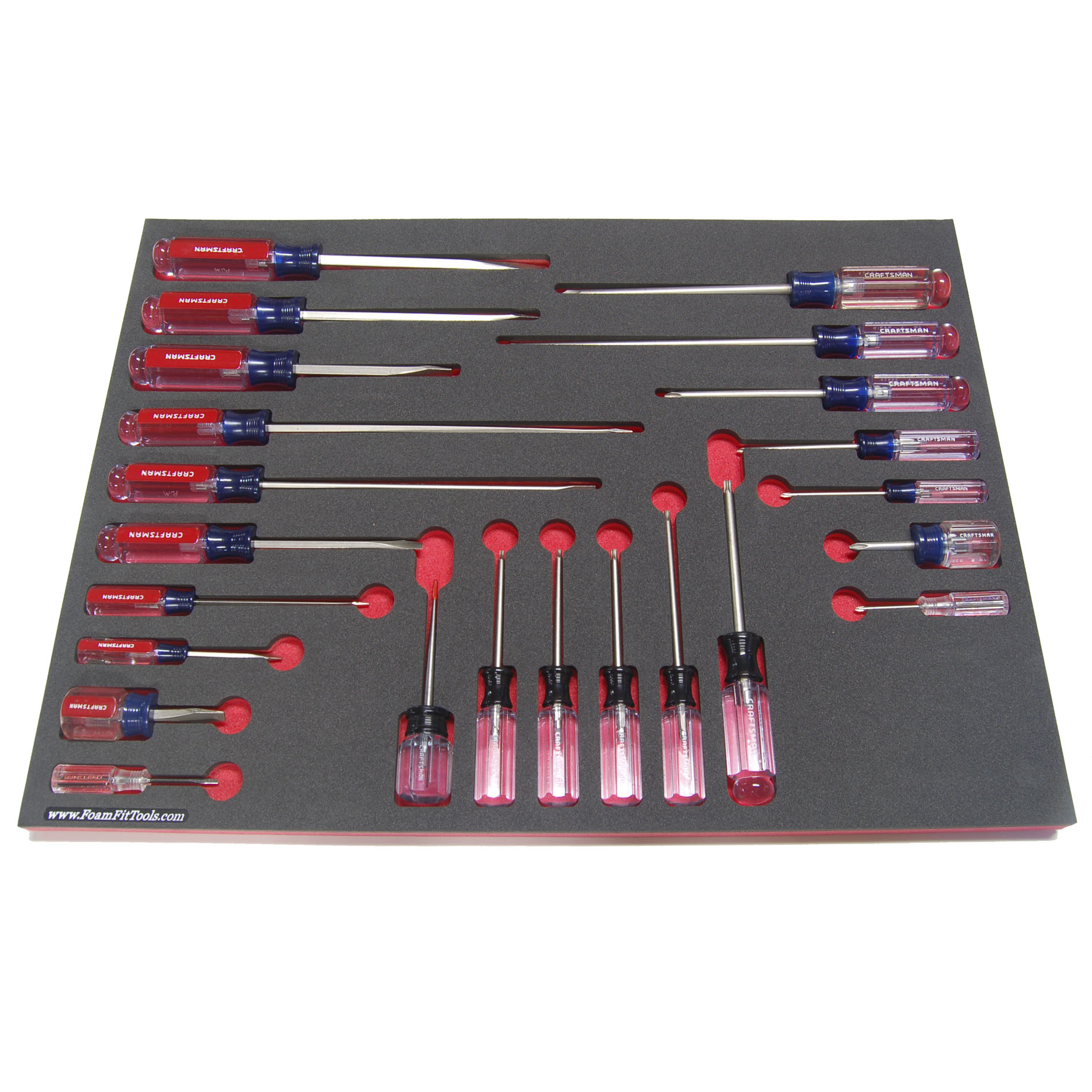 Foam Organizers for Shadowing Screwdrivers