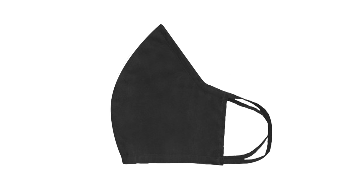 3 Layer Cloth Mask / Material Masks Reversible Black / Navy Foamy