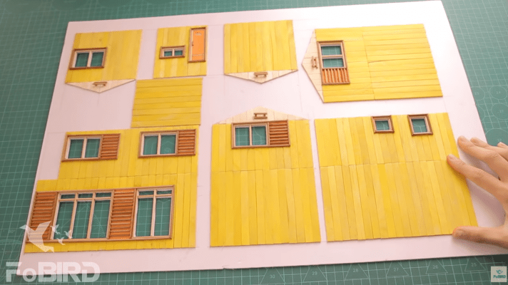 How to make a Popsicle Stick House with Free template