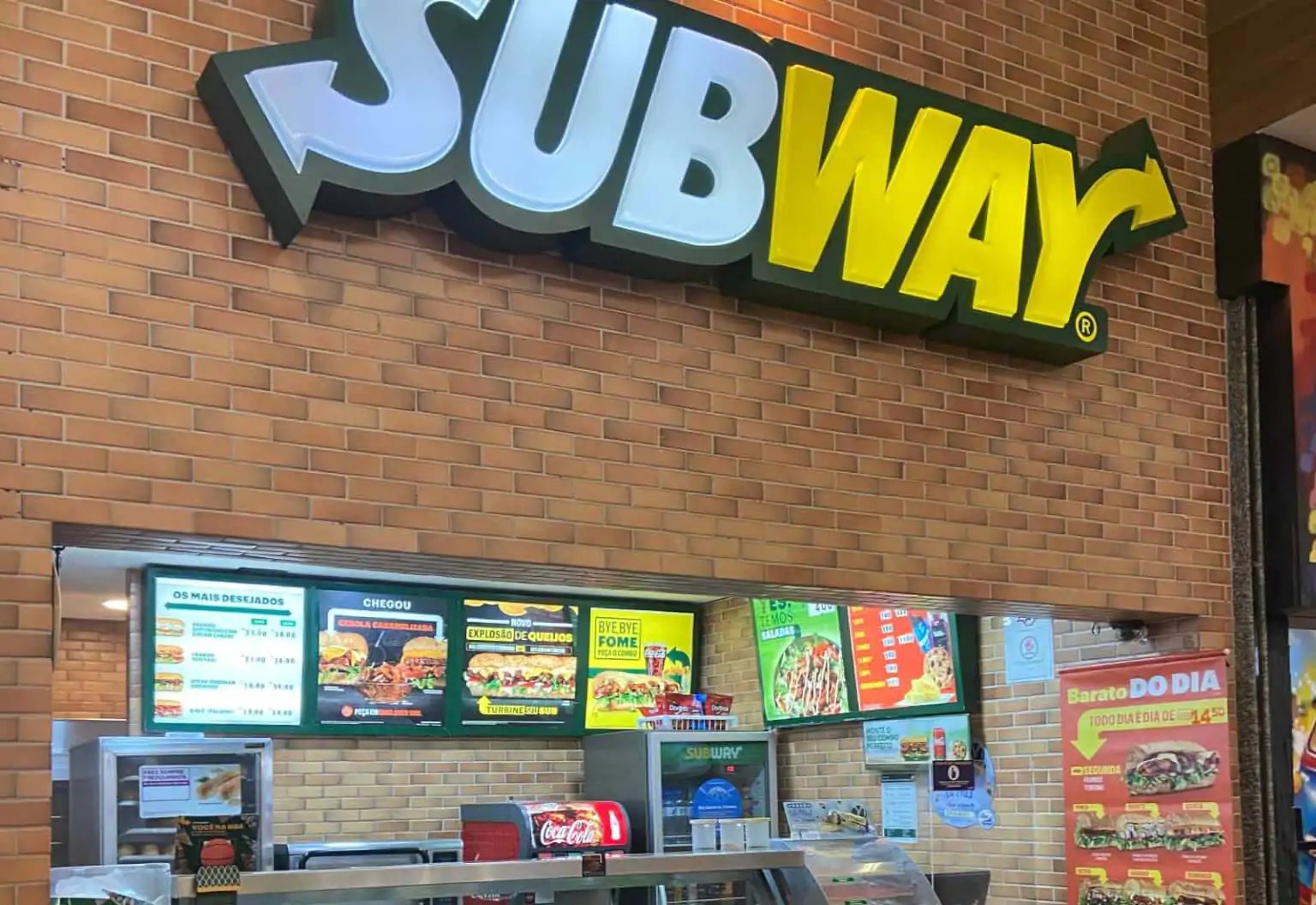 Cardápio Subway com valores de 2024 Focalizando
