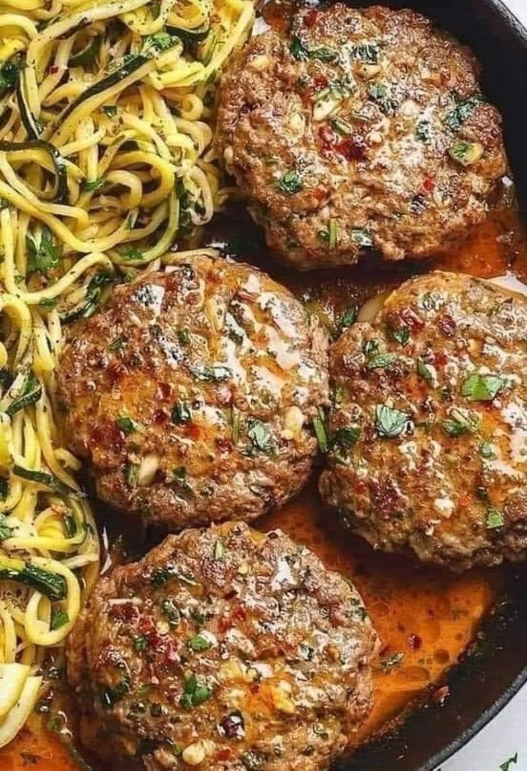 HAMBURGER STEAKS WITH ONION GRAVY Yummy recipes