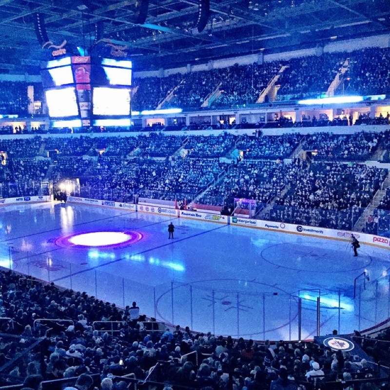Home Rink to Winnipeg Jets Hockey Team Equipped with