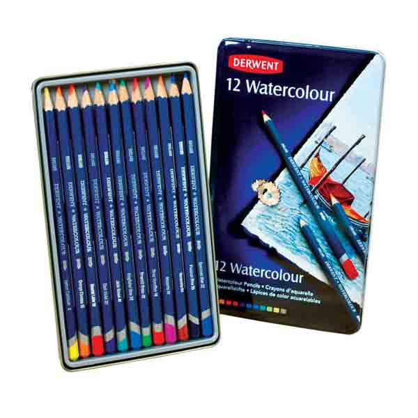 Derwent Watercolor Pencil Set 12 Pencils The Foiled Fox