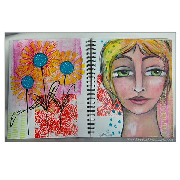 Stencil Girl Scribble Blooms Stencil The Foiled Fox