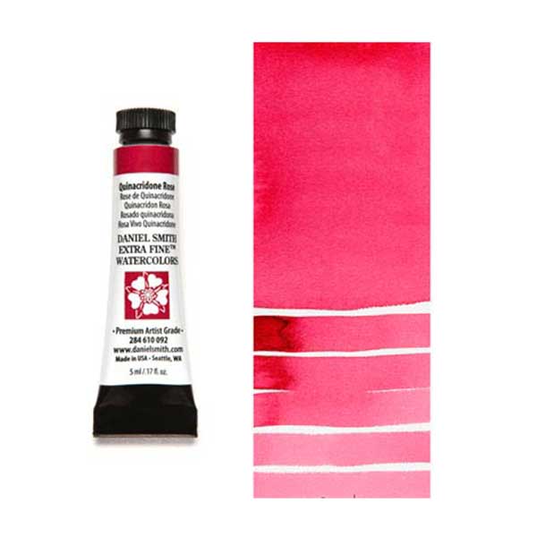 Daniel Smith 5ml Extra Fine Watercolor Quinacridone Rose The Foiled Fox
