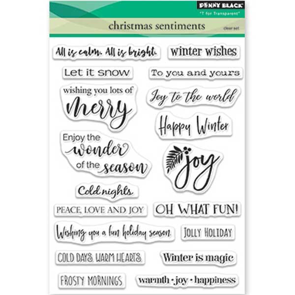 Penny Black Christmas Sentiments Stamp Set The Foiled Fox