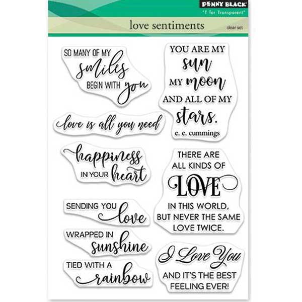Penny Black Love Sentiments Stamp Set The Foiled Fox