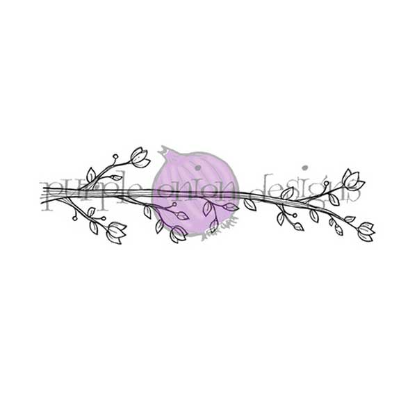 Purple Onion Designs Blossoming Perch Stamp The Foiled Fox