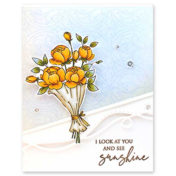 Penny Black Fresh Flowers Stamp The Foiled Fox