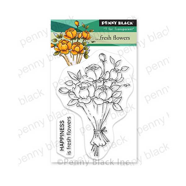 Penny Black Fresh Flowers Stamp The Foiled Fox