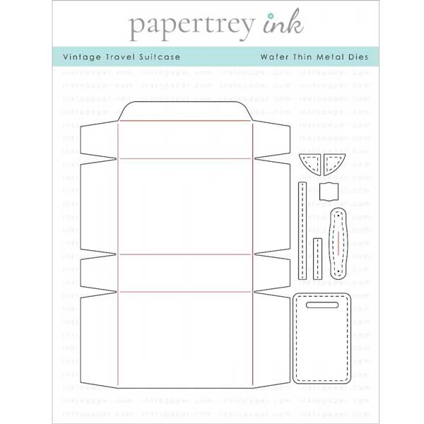 Papertrey Ink Vintage Travel Suitcase Die The Foiled Fox