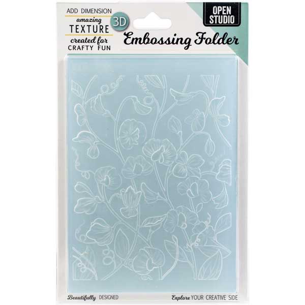 Memory Box 3D Blooming Sweet Pea Embossing Folder The Foiled Fox