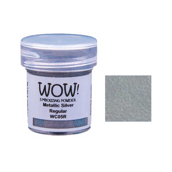WOW! Metallic Silver Regular Embossing Powder The Foiled Fox