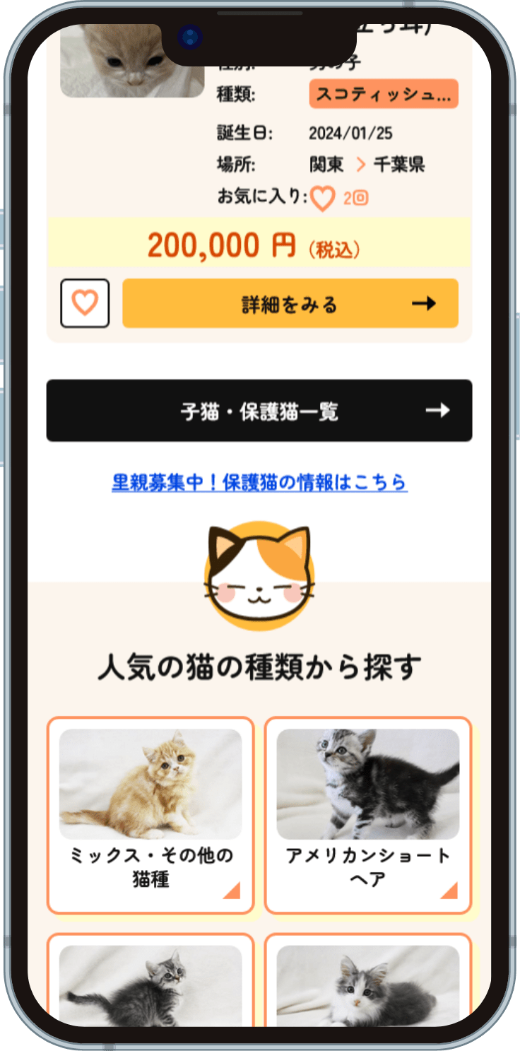 Cat Club KIZUNA (Cat Breeder & Foster Parent Navigator)Japanese IT