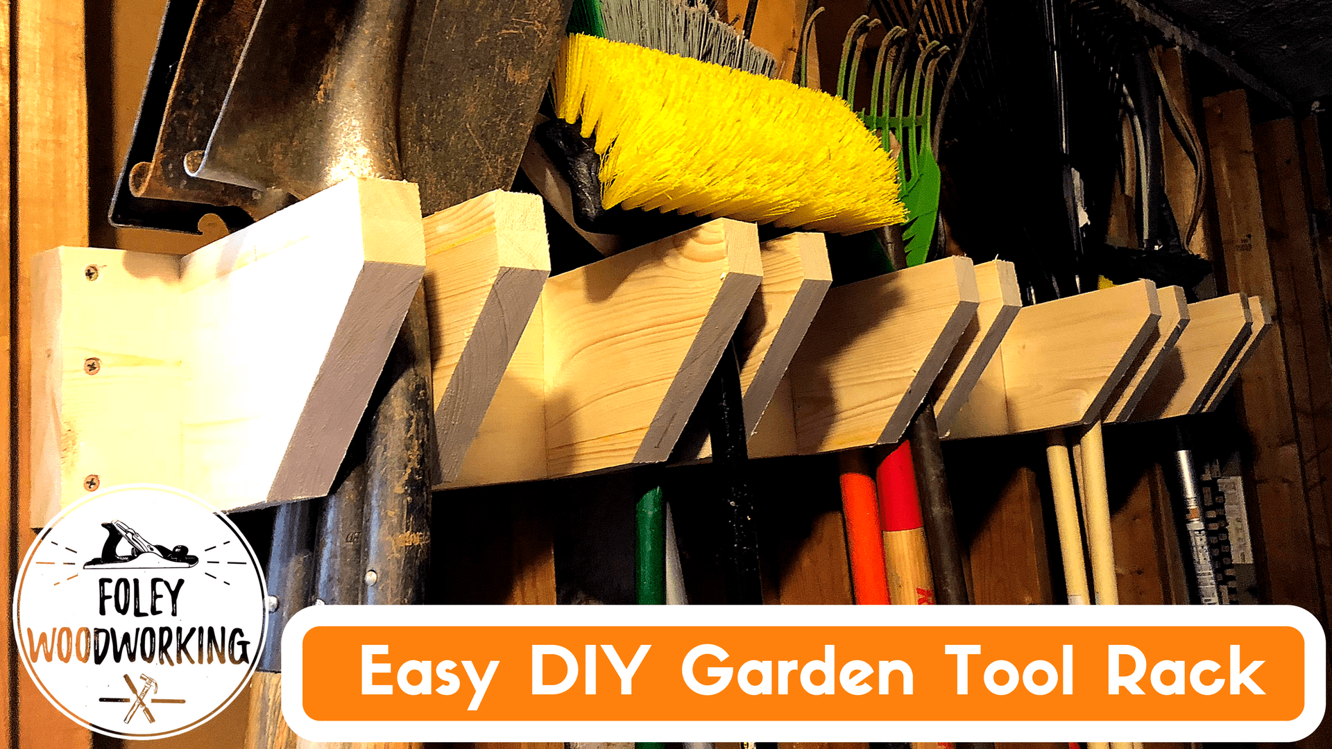 Easy DIY Garden Tools Rack Foley Woodworking