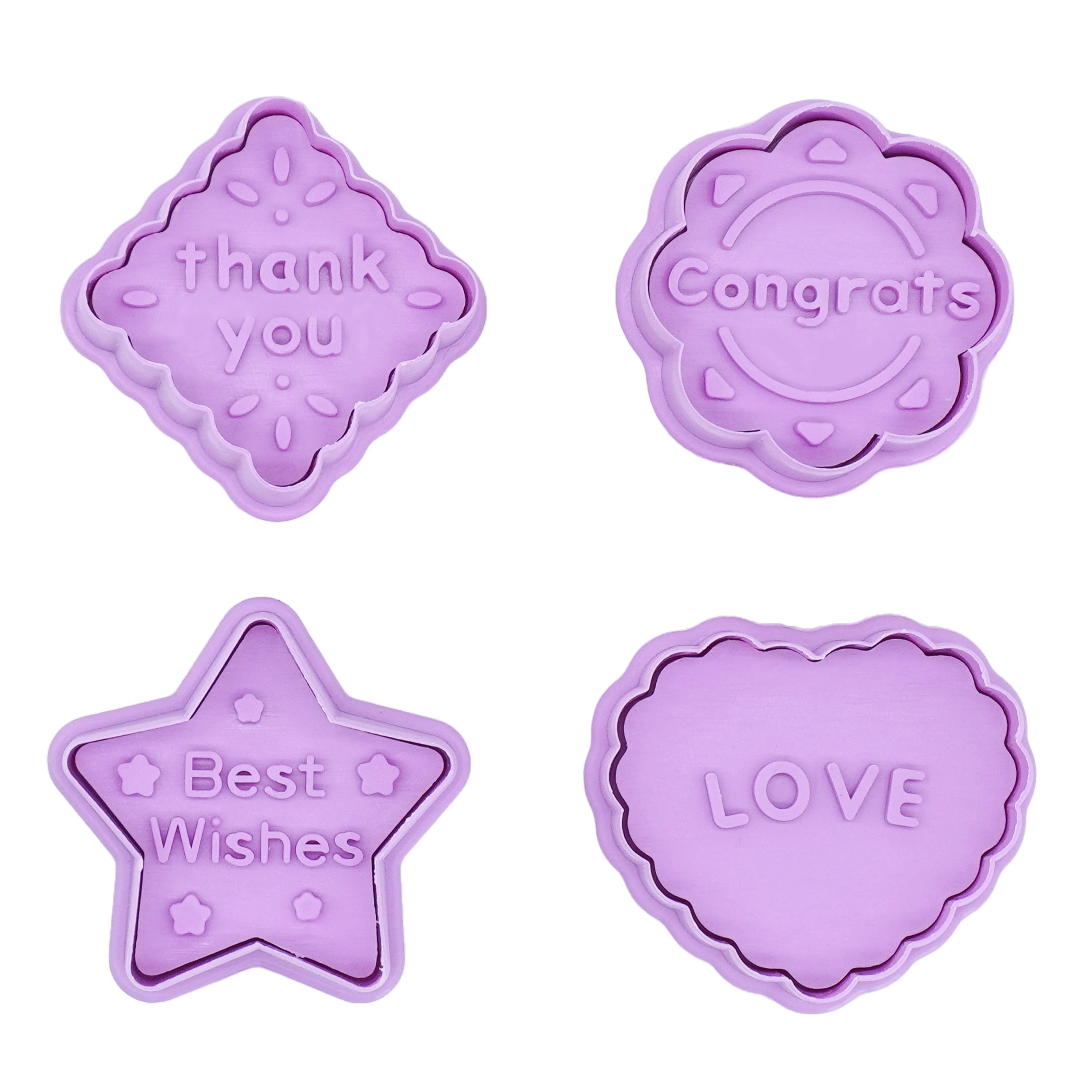 Blessing Messages Cookie Cutters Set of 4 Foliay