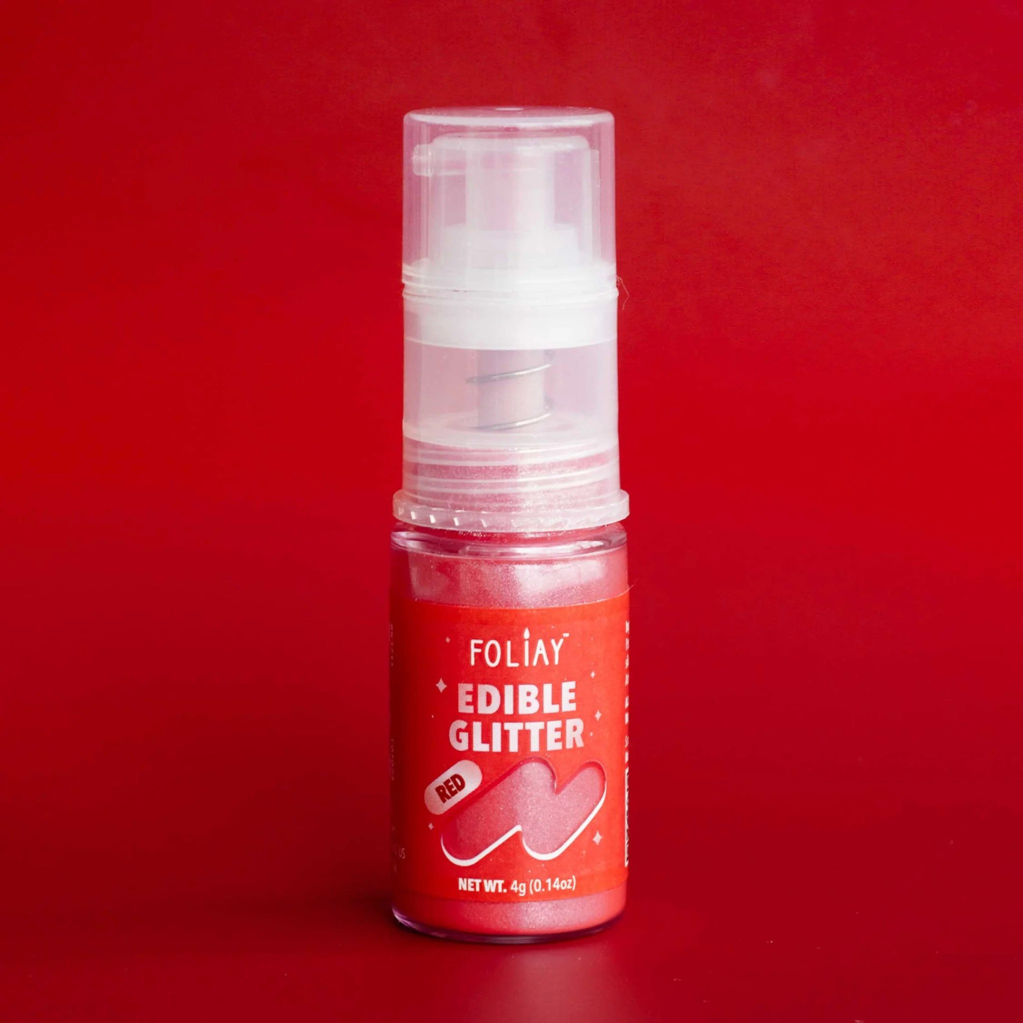 Red Edible Glitter Spray Foliay