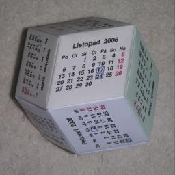 Dodekaeder Kalender 2023 12 Sided Calendar