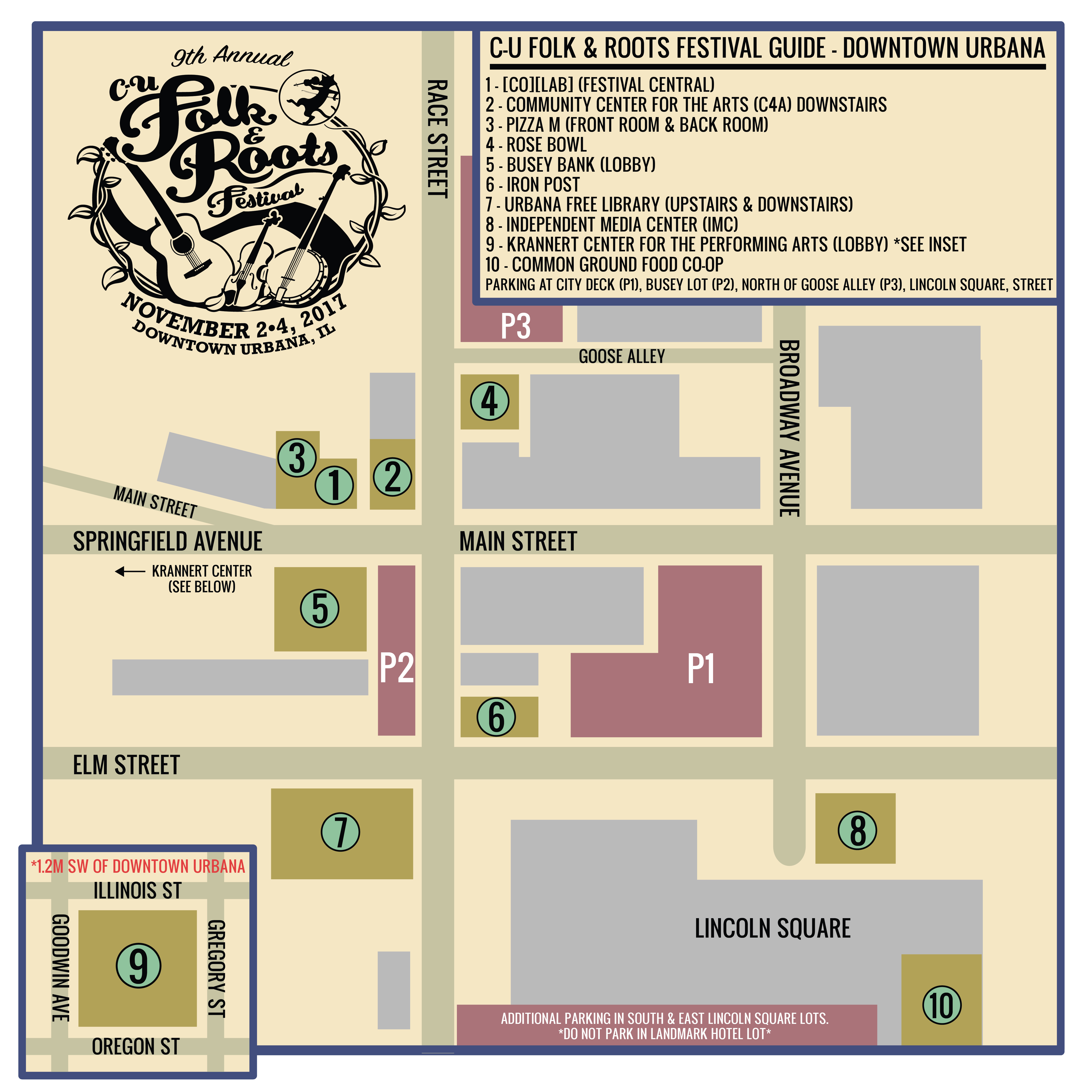 tucson folk festival 2023 map Festival Map 2017 CU FOLK AND ROOTS FESTIVAL