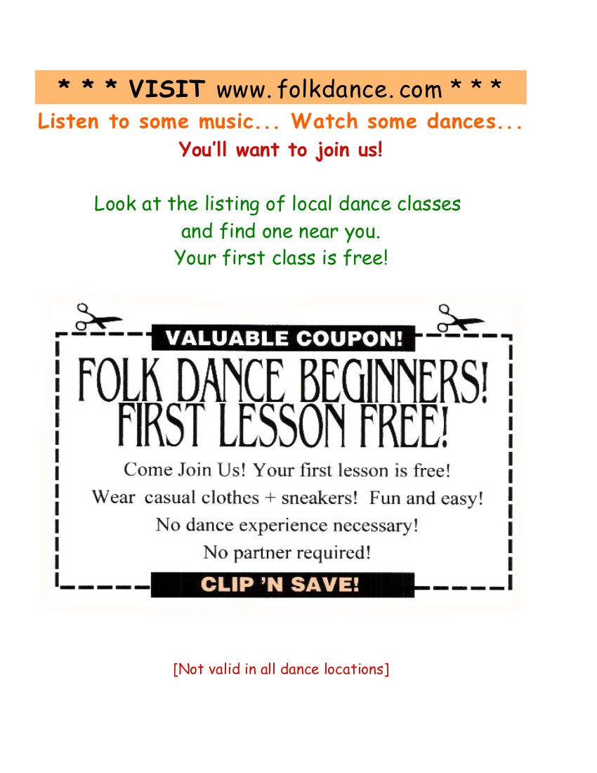 Publicity Materials Folk Dance Federation of California