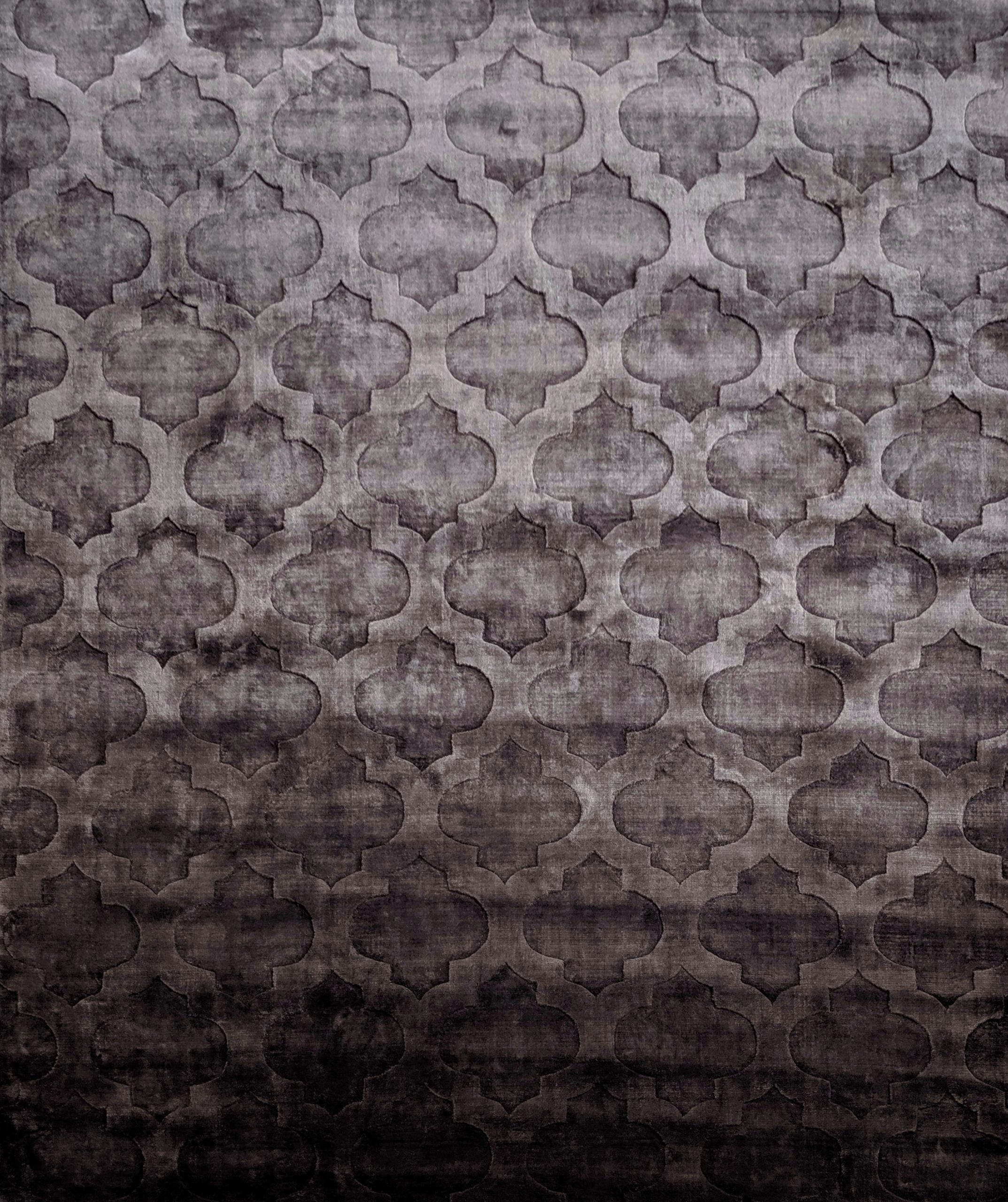 Designer Handloom Viscose Rug Soft Viscose Silk Carpet Wool & Silk