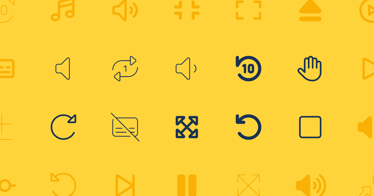 Media playback Icons Font Awesome