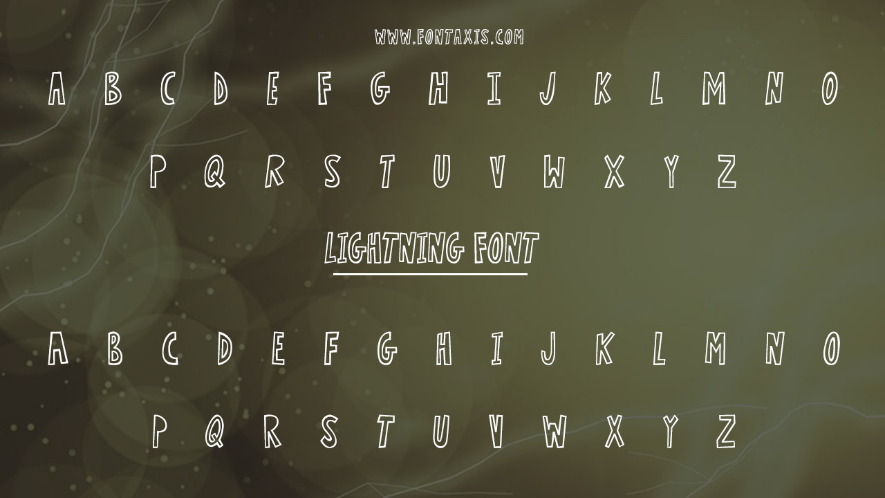 Lightning Font Family Includes