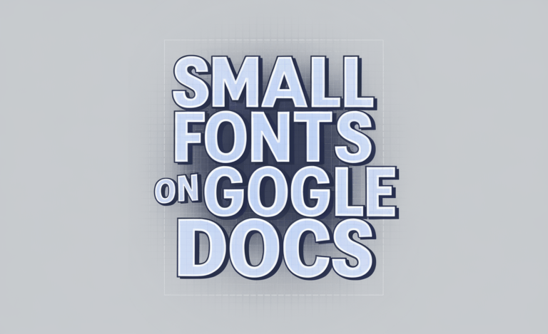 Small Fonts On Google Docs
