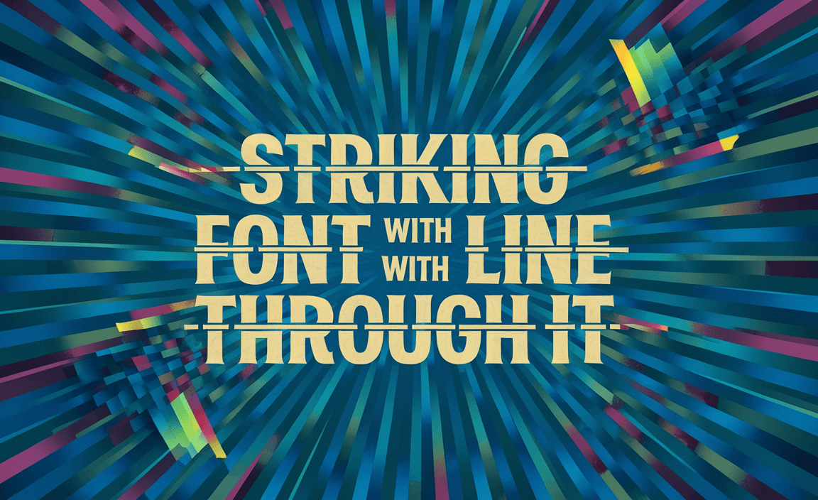 Striking Font With Line Through It