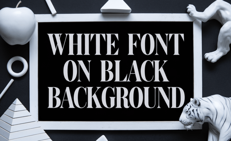 White Font On Black Background