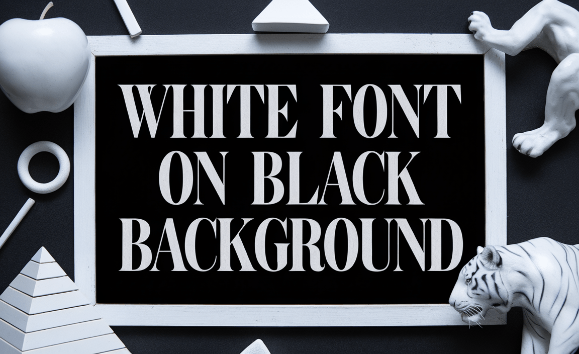 White Font On Black Background