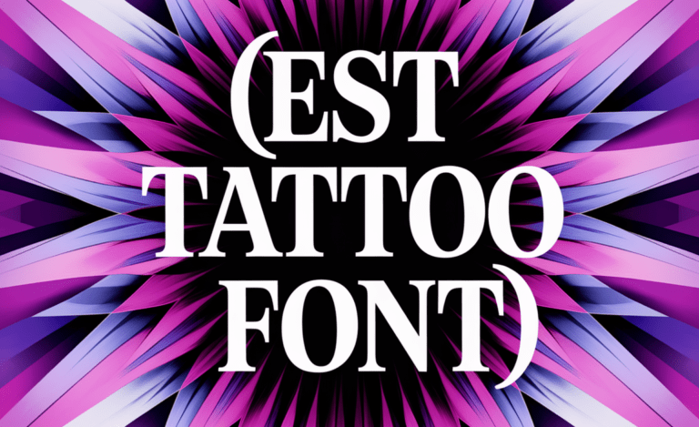 EST Tattoo Font