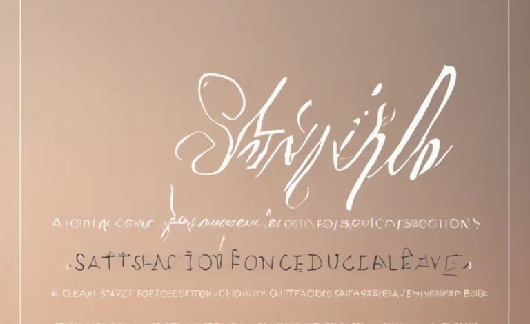 Satisfaction Font: A Stylish Script Typeface For Creative Projects