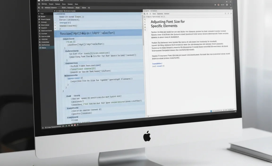 Adjusting Font Size for Specific Elements