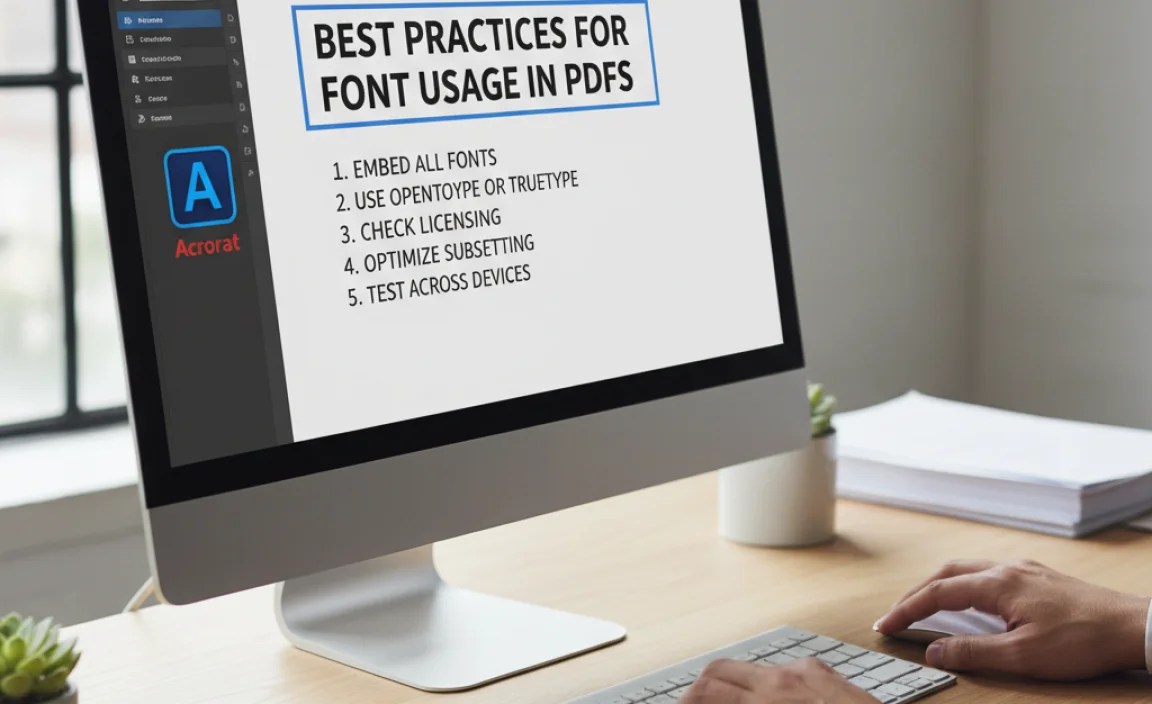 Best Practices for Font Usage in PDFs