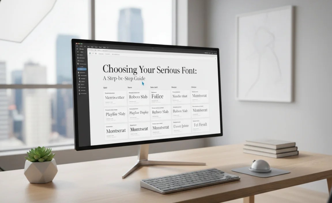 Choosing Your Serious Font: A Step-by-Step Guide