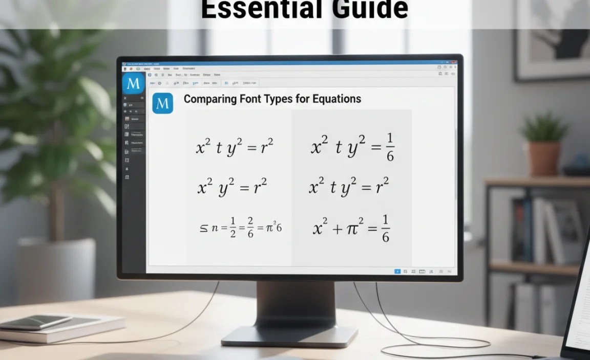 Comparing Font Types for Equations