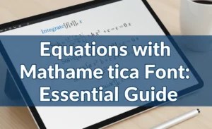 Equations with Mathematica Font: Essential Guide