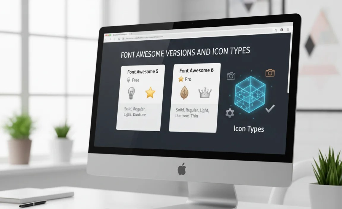 Font Awesome Versions and Icon Types