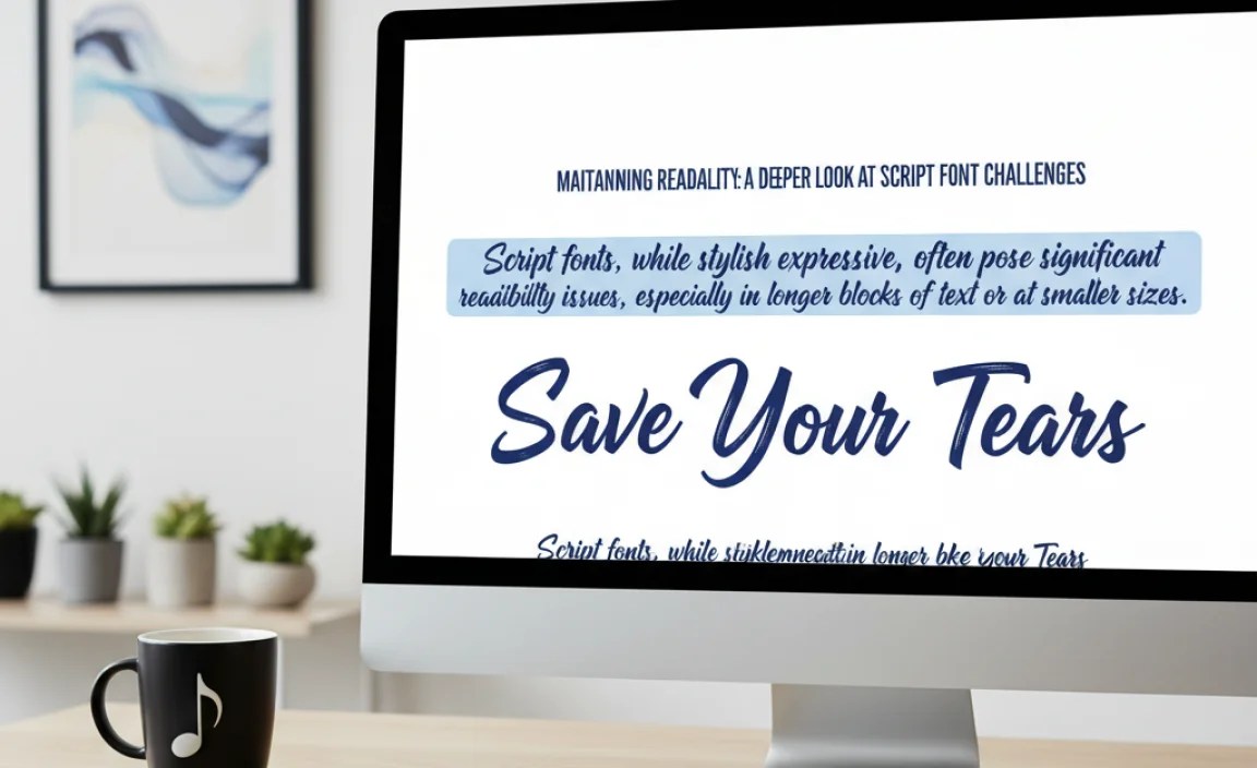 Maintaining Readability: A Deeper Look at Script Font Challenges