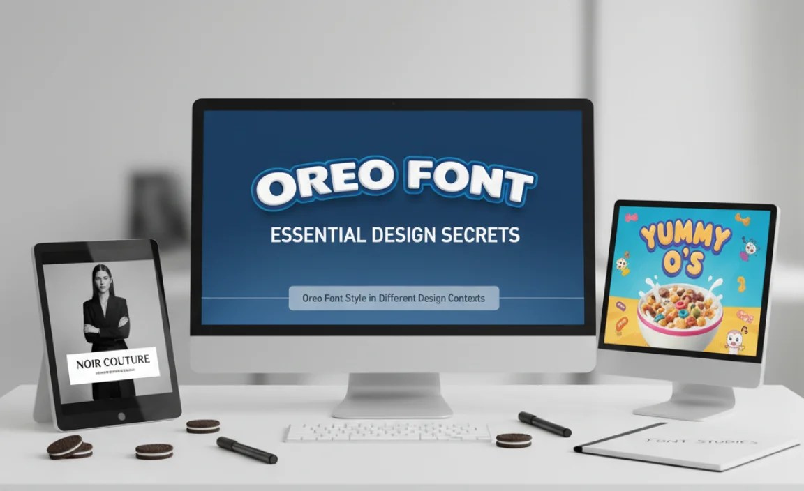 Oreo Font Style in Different Design Contexts