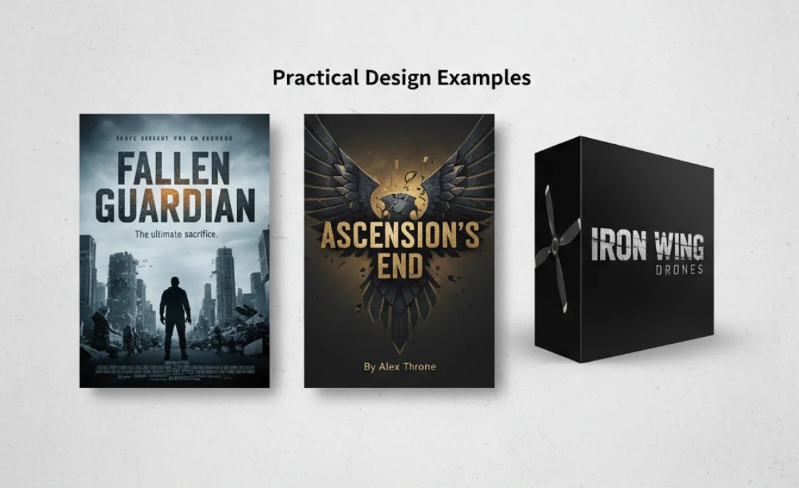 Practical Design Examples Using “Angel Has Fallen” Inspired Fonts