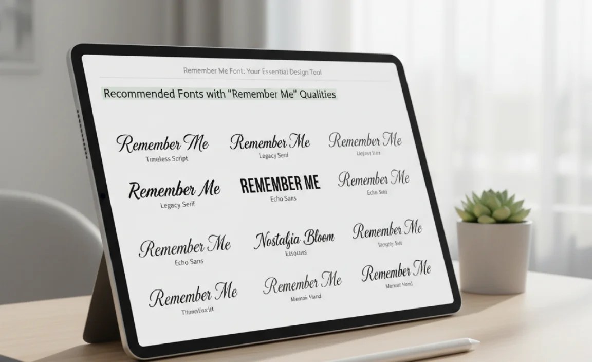 Recommended Fonts with “Remember Me” Qualities
