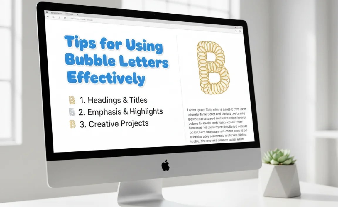 Tips for Using Bubble Letters Effectively