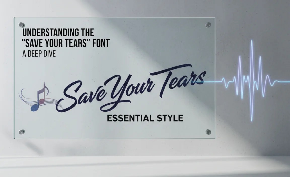 Understanding the “Save Your Tears” Font: A Deep Dive