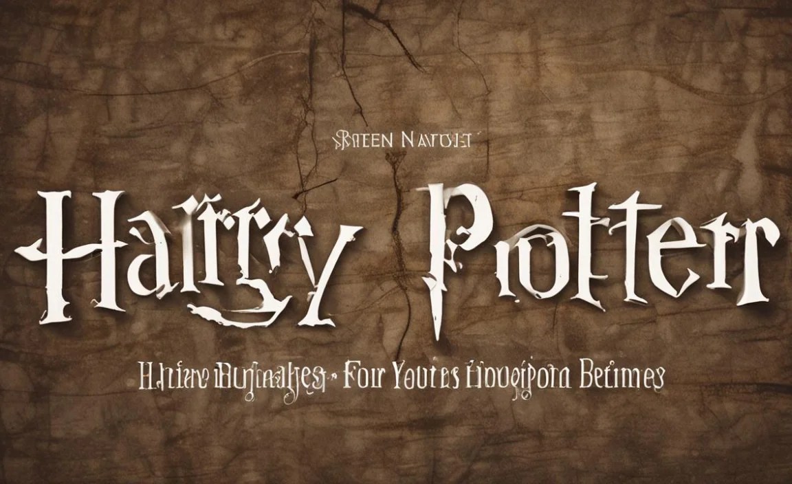 Harry Potter Font Family Includes